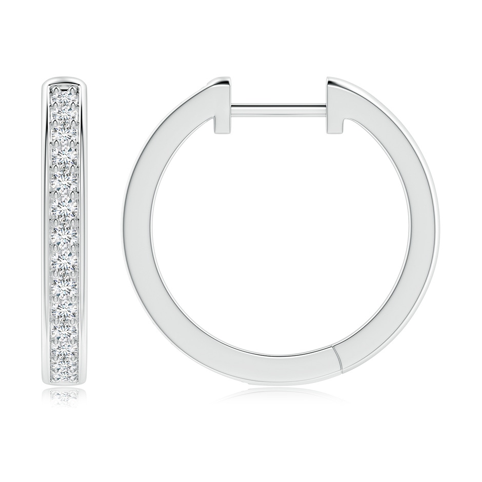 1.85mm FGVS Lab-Grown Pavé-Set Round Diamond Hinged Hoop Earrings in P950 Platinum side 199