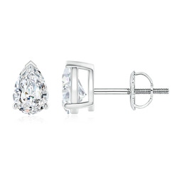 Solitaire Studs Platinum Lab Grown Diamond Earrings