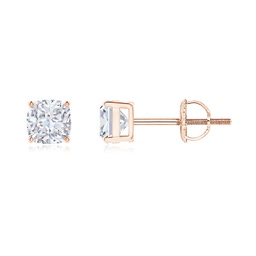 Cushion Lab Grown Diamond Solitaire Stud Earrings