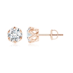 Rose Gold Lab Grown Diamond Earrings