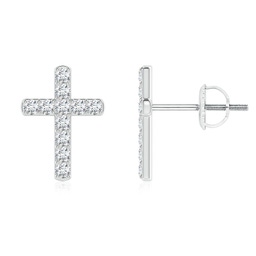 Fashion Studs Platinum Lab Grown Diamond Earrings