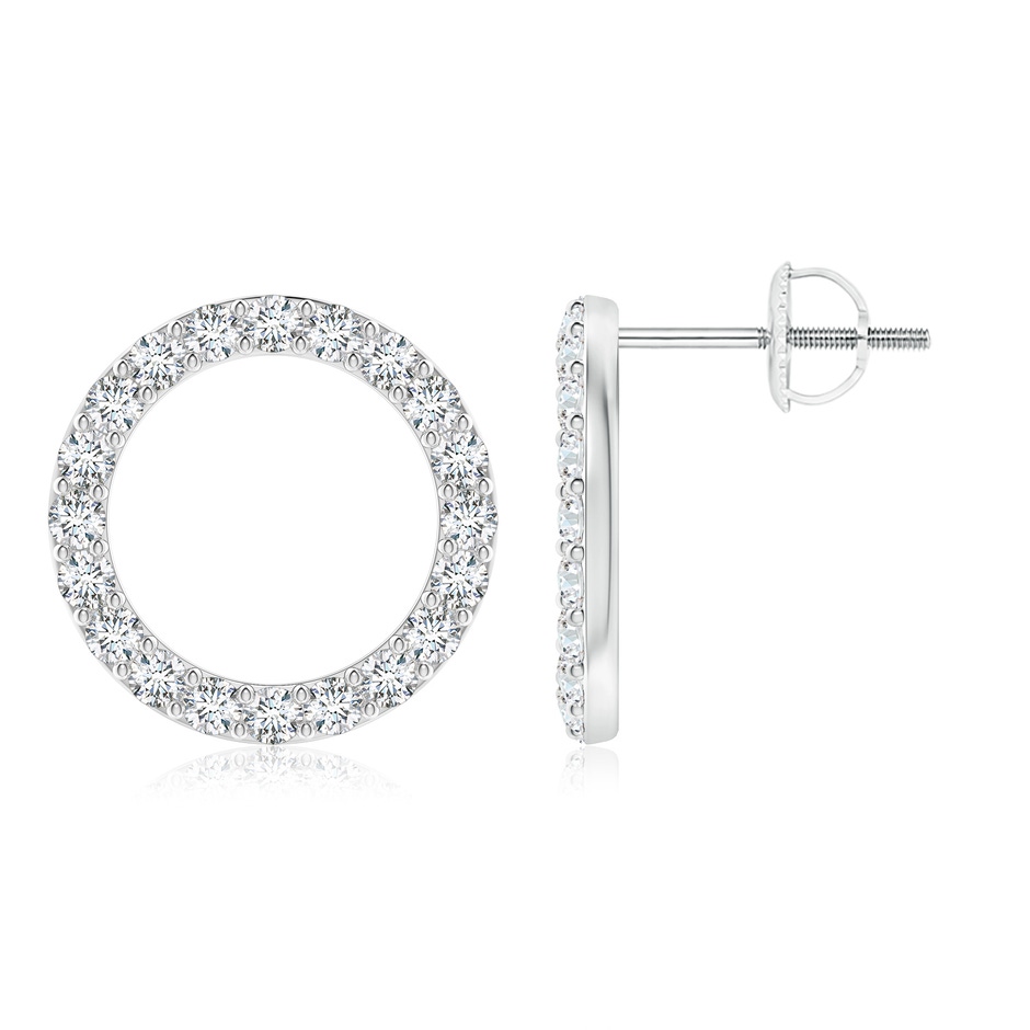 1.8mm FGVS Lab-Grown Diamond Open Circle Stud Earrings in P950 Platinum 