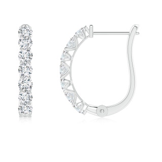 2.5mm FGVS Lab-Grown Diamond Huggie Hoop Earrings in P950 Platinum