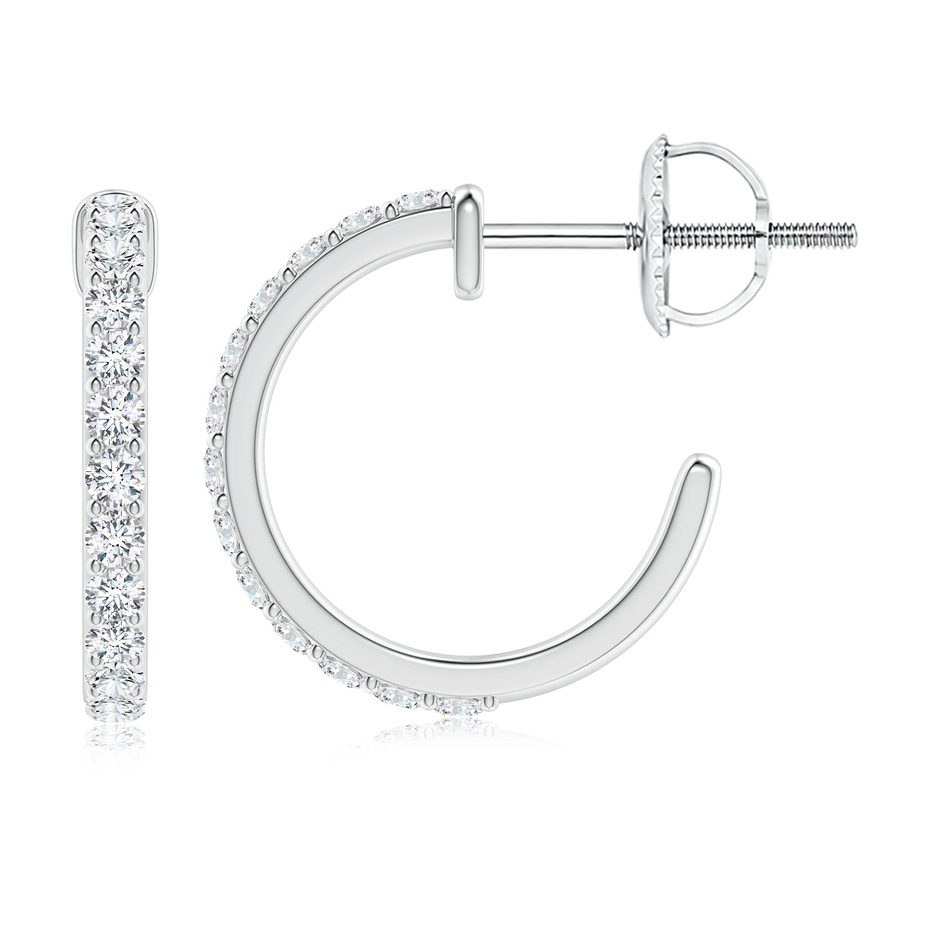 2.1mm FGVS Lab-Grown Prong-Set Round Diamond Hoop Earrings in 18K White Gold side 199