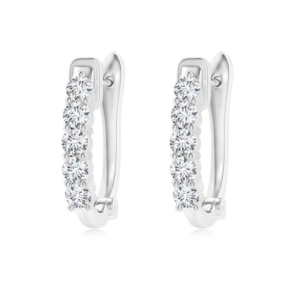 3mm FGVS Lab-Grown Classic Diamond Hinged Hoop Earrings in P950 Platinum 