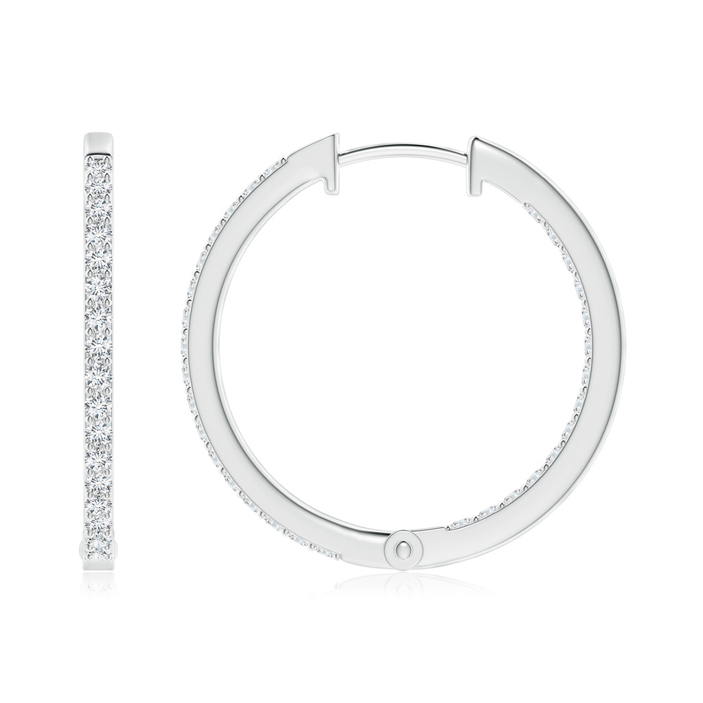 1.55mm FGVS Lab-Grown Inside-Out Diamond Hoop Earrings in White Gold - side 199