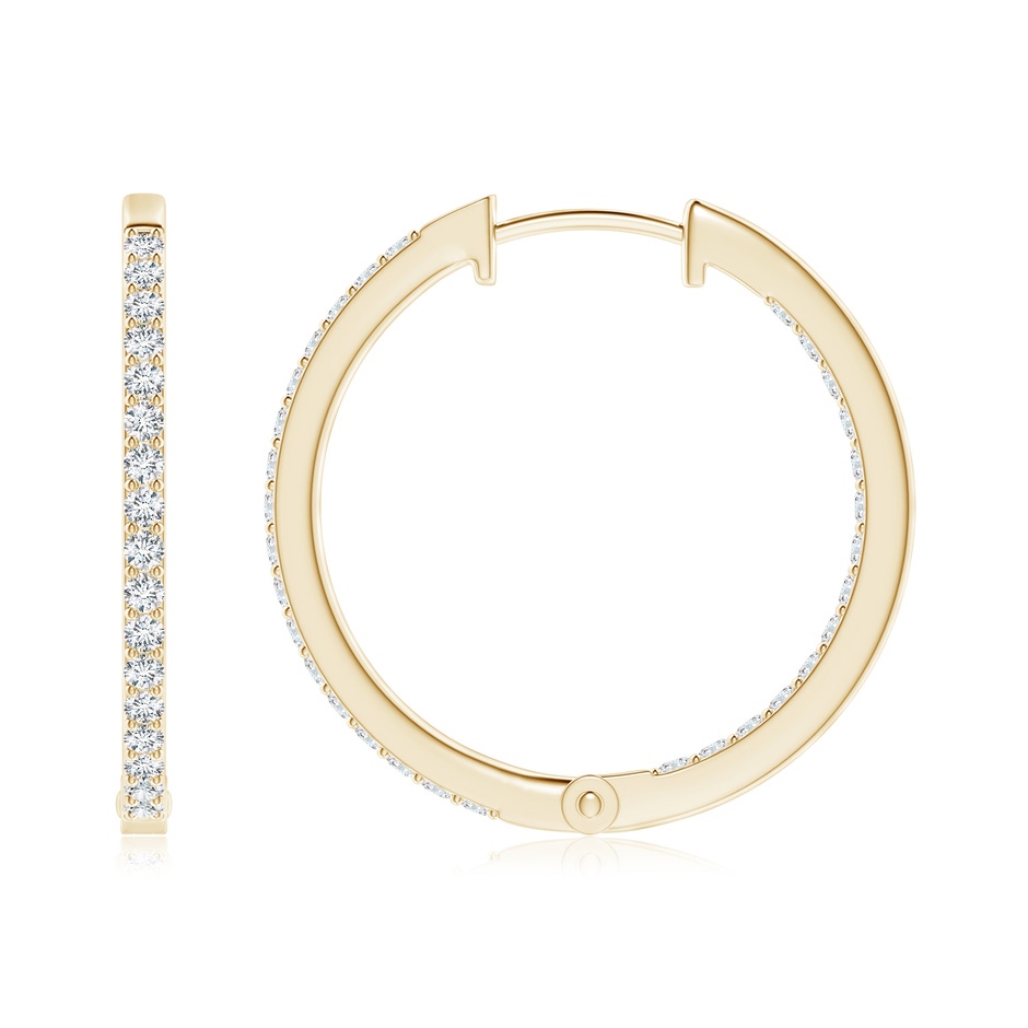1.55mm FGVS Lab-Grown Inside-Out Diamond Hoop Earrings in Yellow Gold side 199