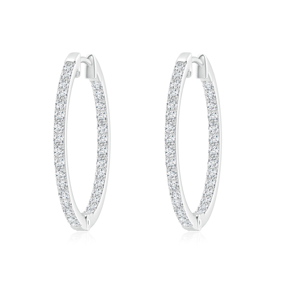 1.95mm FGVS Lab-Grown Inside-Out Diamond Hoop Earrings in White Gold 