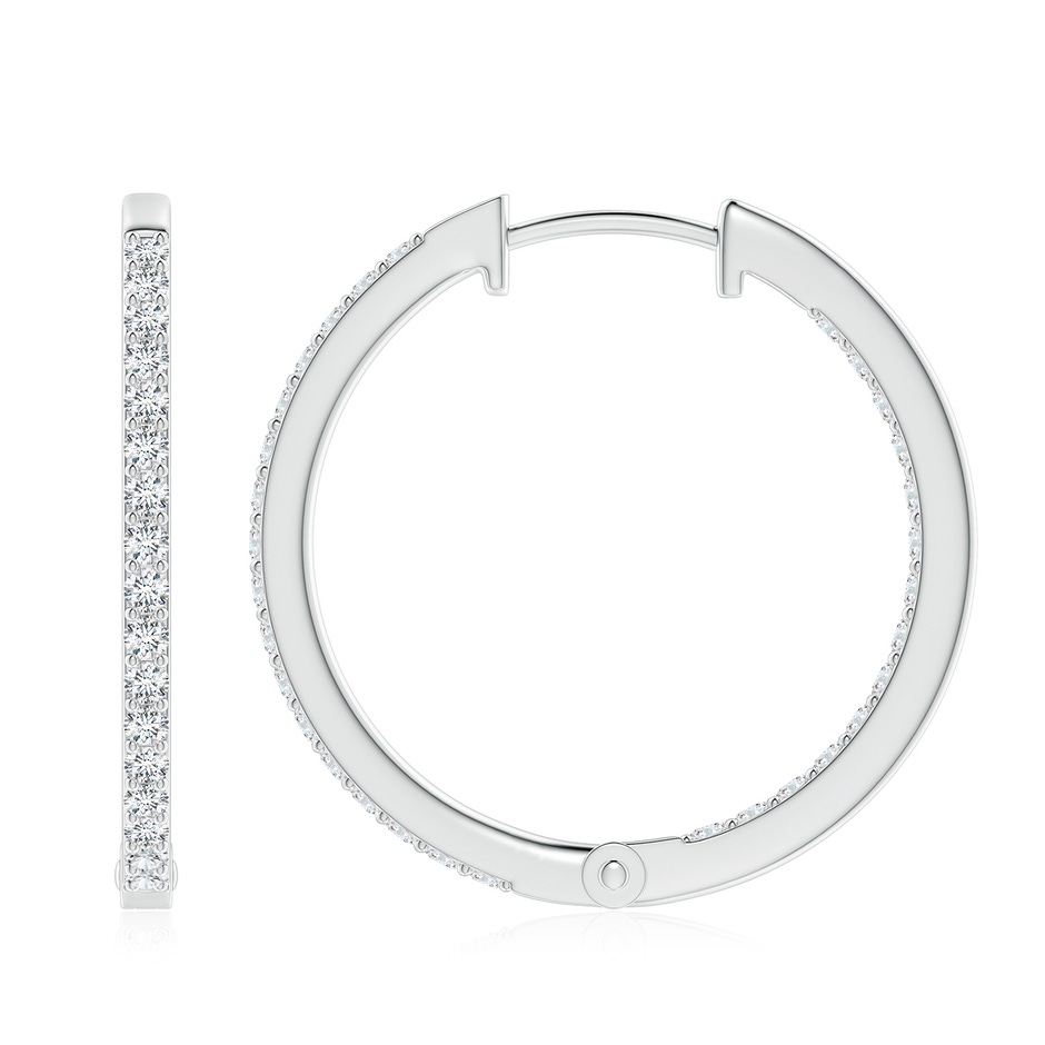 1.95mm FGVS Lab-Grown Inside-Out Diamond Hoop Earrings in White Gold side 199