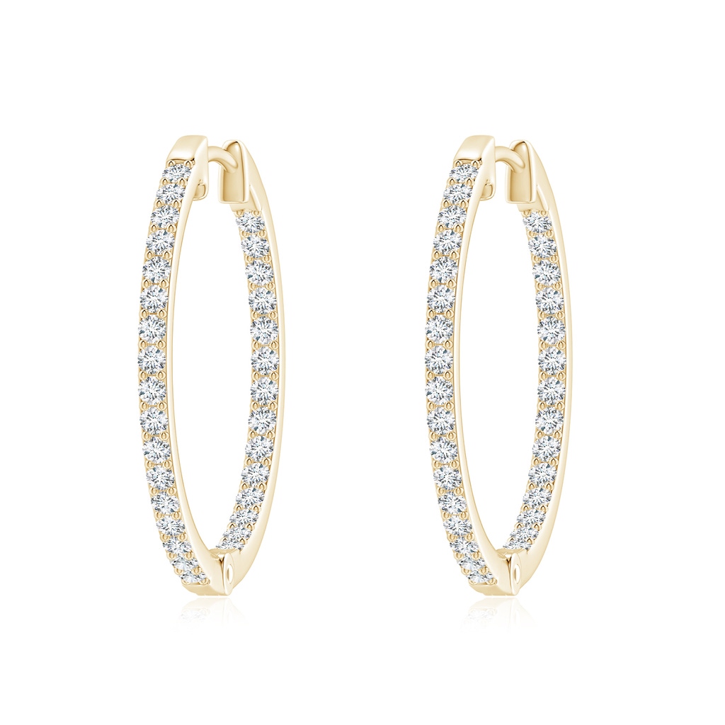 1.95mm FGVS Lab-Grown Inside-Out Diamond Hoop Earrings in Yellow Gold