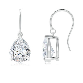 10x6.5mm FGVS Lab-Grown Pear-Shaped Diamond Solitaire Drop Earrings in P950 Platinum
