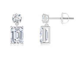 Drop Platinum Lab Grown Diamond Earrings