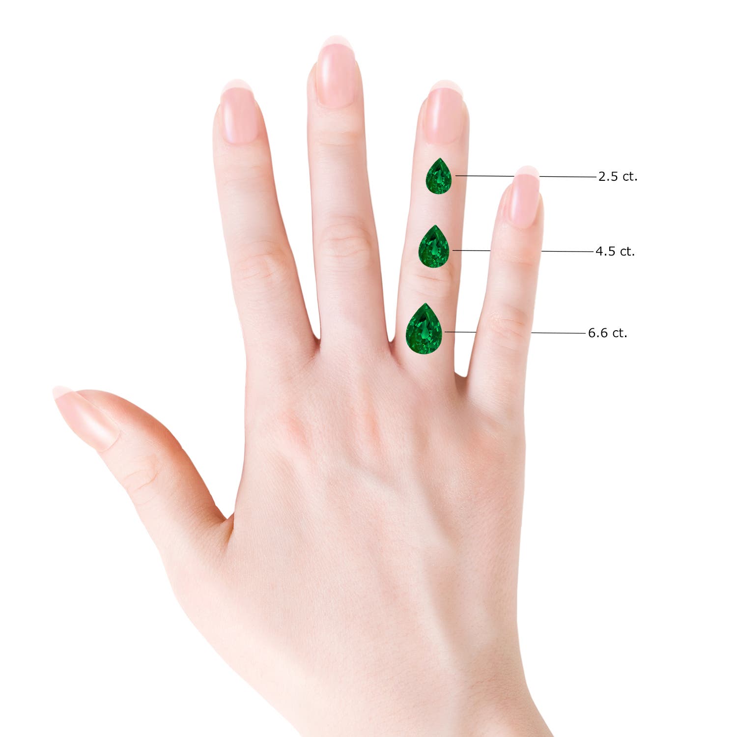 Lab-Grown Pear-Shaped Emerald Drop Earrings with Lab Diamond