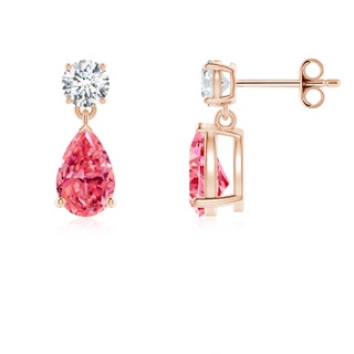 Pear Fancy Intense, VS Lab Grown Pink Diamond