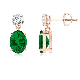 Oval Lab-Grown Lab Grown Emerald