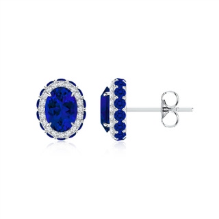 Oval Lab-Grown Lab Grown Blue Sapphire