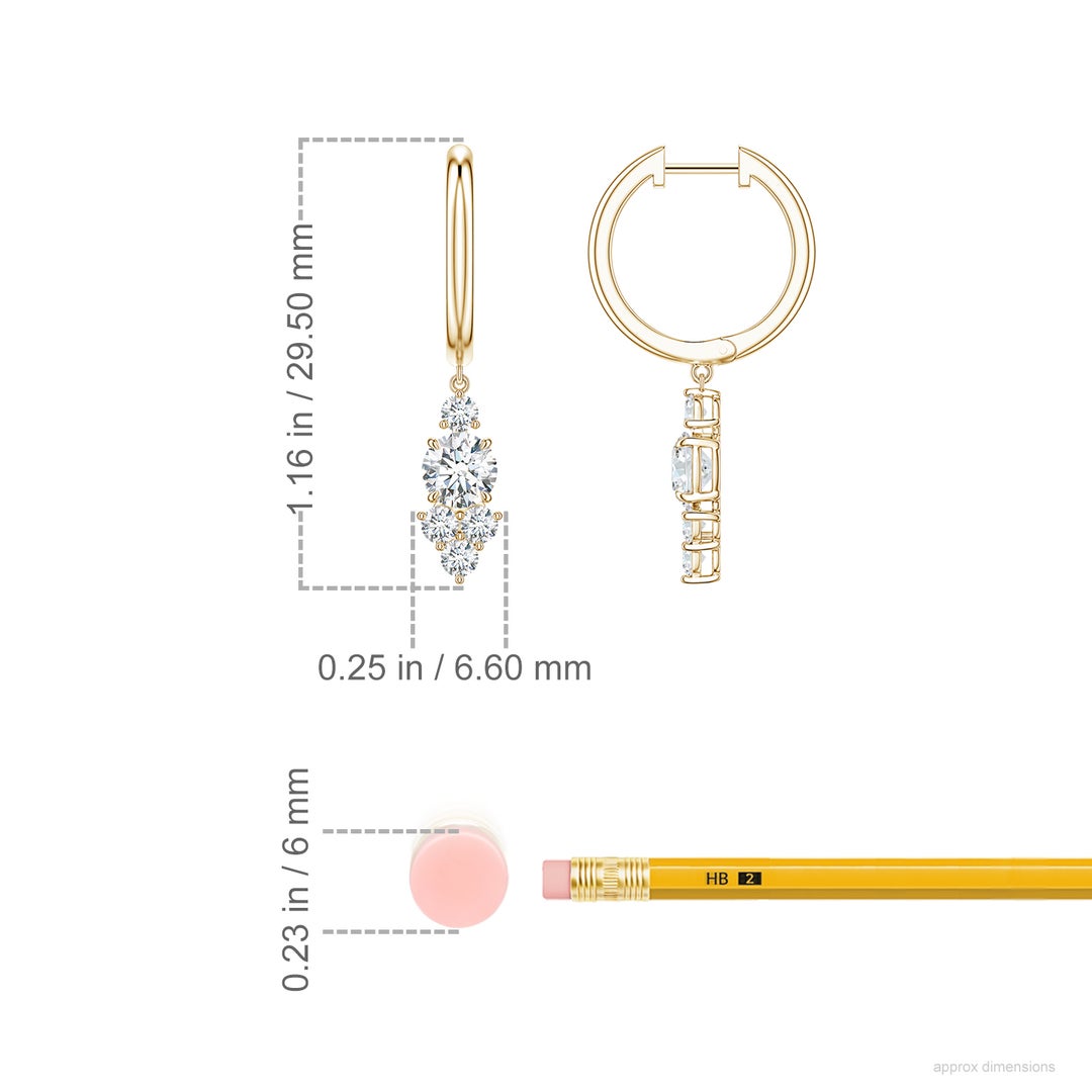 5mm FGVS LSE2348D-YG-FGVS-5 in Yellow Gold - ruler