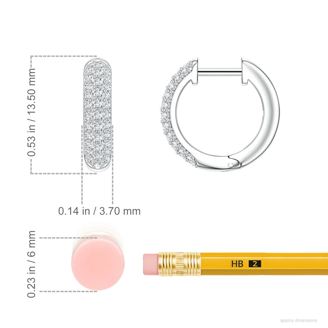 1.2mm FGVS LSE2360D-WG-FGVS-1.2 in White Gold - ruler