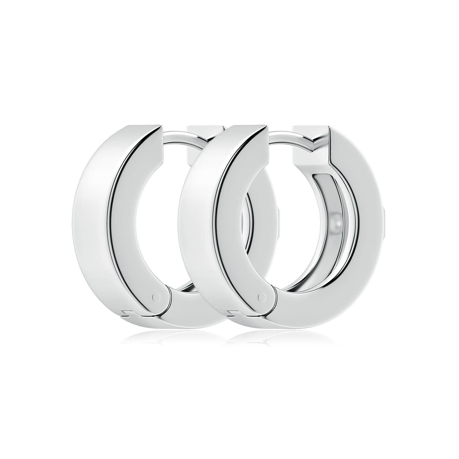 Asscher-Cut Lab-Grown Diamond Men's Octagon Huggie Hoop Earrings