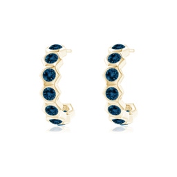 Hoops London Blue Topaz Hoop Earrings