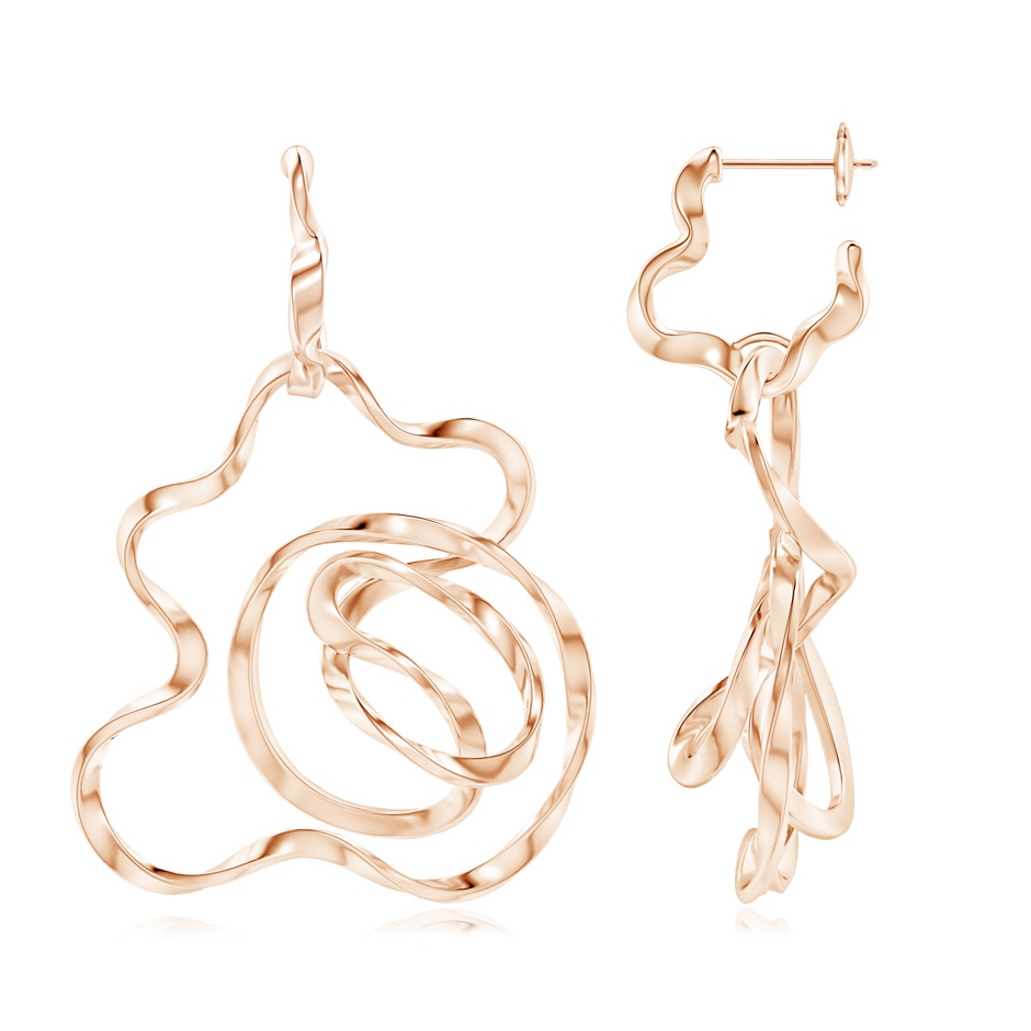 Natori x Angara Sakura Hoop Earrings in Rose Gold 