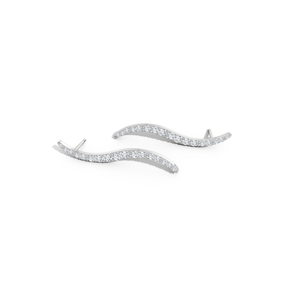 3.3mm HSI2 Natori x Angara Shangri-la - Brush Stroke Diamond 45mm Shangri-La Stud Earrings in White Gold lifestyle