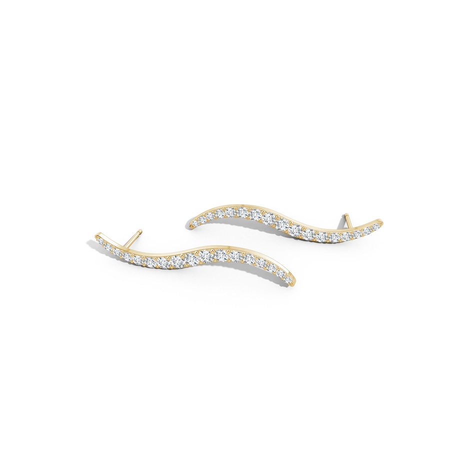 3.3mm HSI2 Natori x Angara Shangri-la - Brush Stroke Diamond 45mm Shangri-La Stud Earrings in Yellow Gold lifestyle