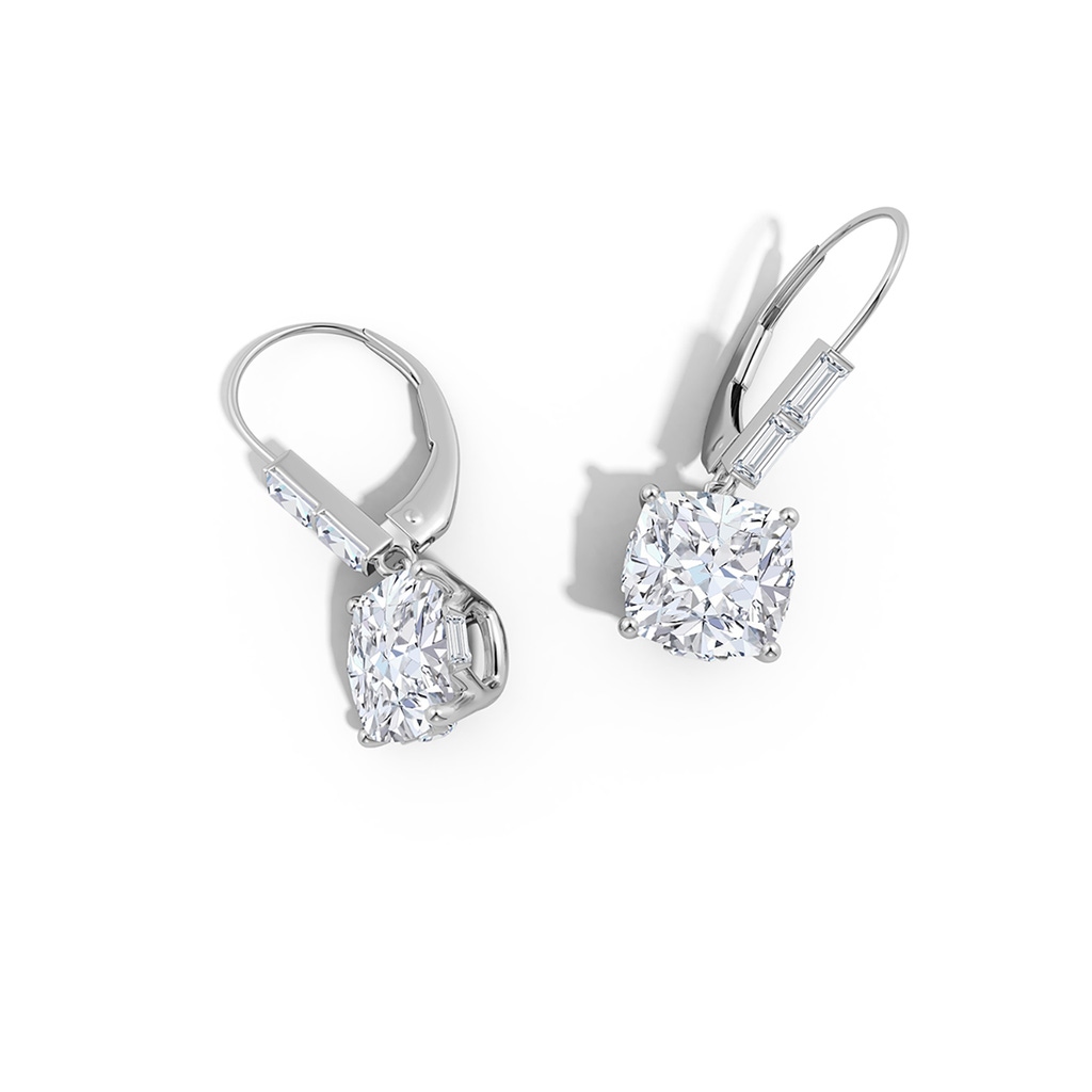 7mm FGVS Natori x Angara Orient Express Lab-Grown Cushion Diamond Earrings in White Gold Side 399