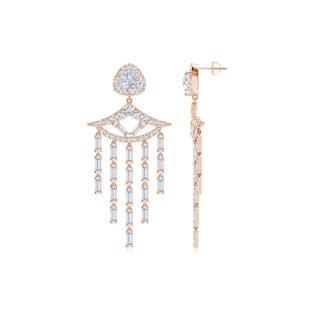 7mm FGVS Natori x Angara Lab-Grown Diamond Orient Express Statement Earrings in 10K Rose Gold