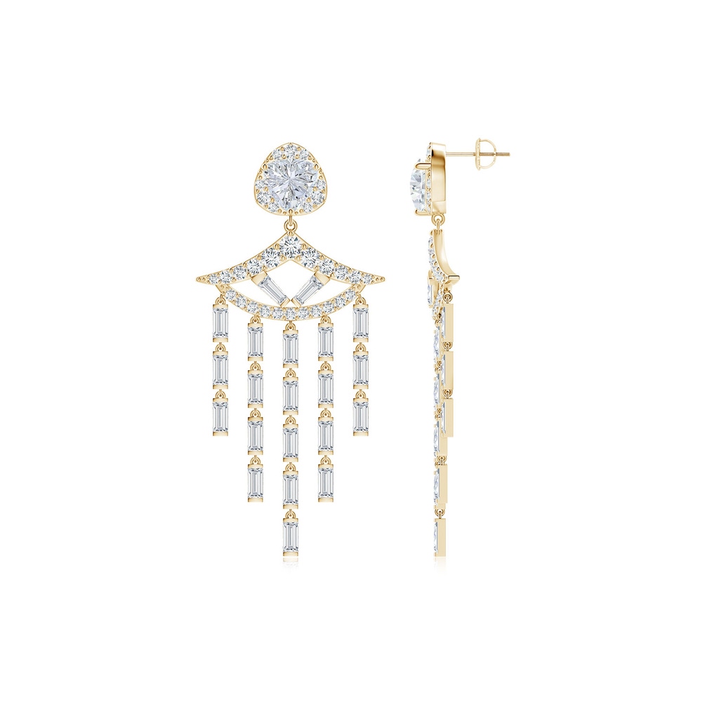 7mm FGVS Natori x Angara Lab-Grown Diamond Orient Express Statement Earrings in Yellow Gold