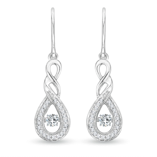 2.6mm GVS2 Rocking Diamond Infinity Drop Earrings in White Gold