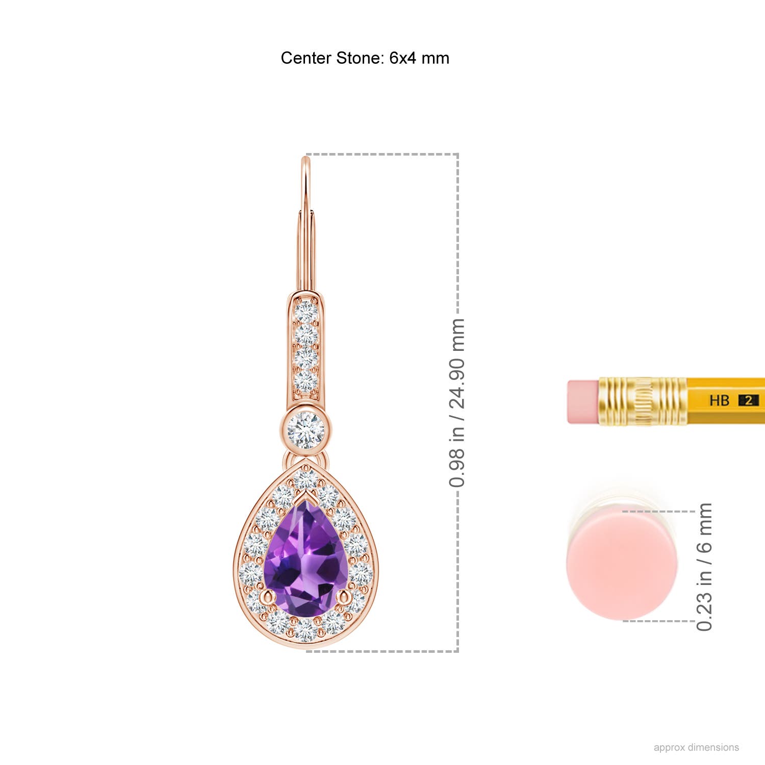 AAA - Amethyst / 0.98 CT / 14 KT Rose Gold