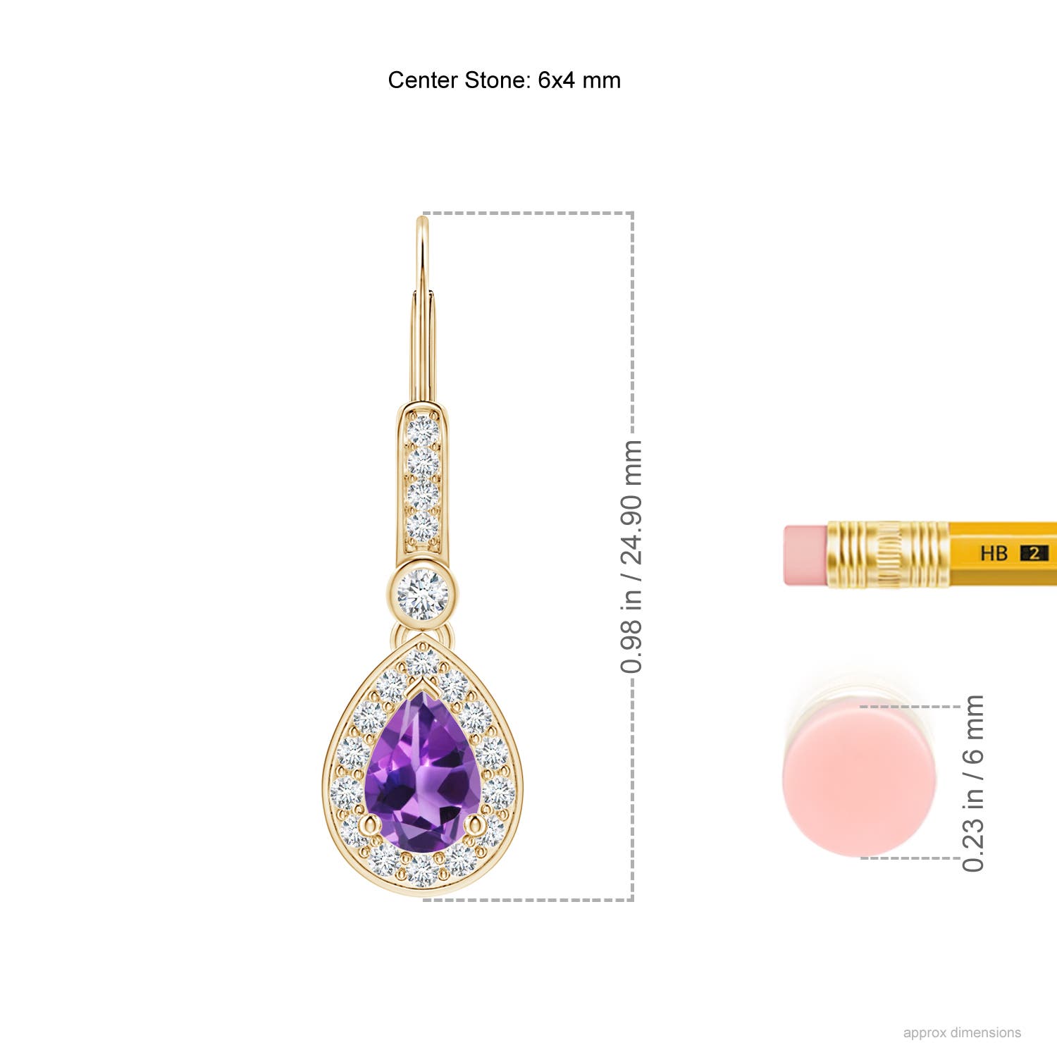 AAA - Amethyst / 0.98 CT / 14 KT Yellow Gold