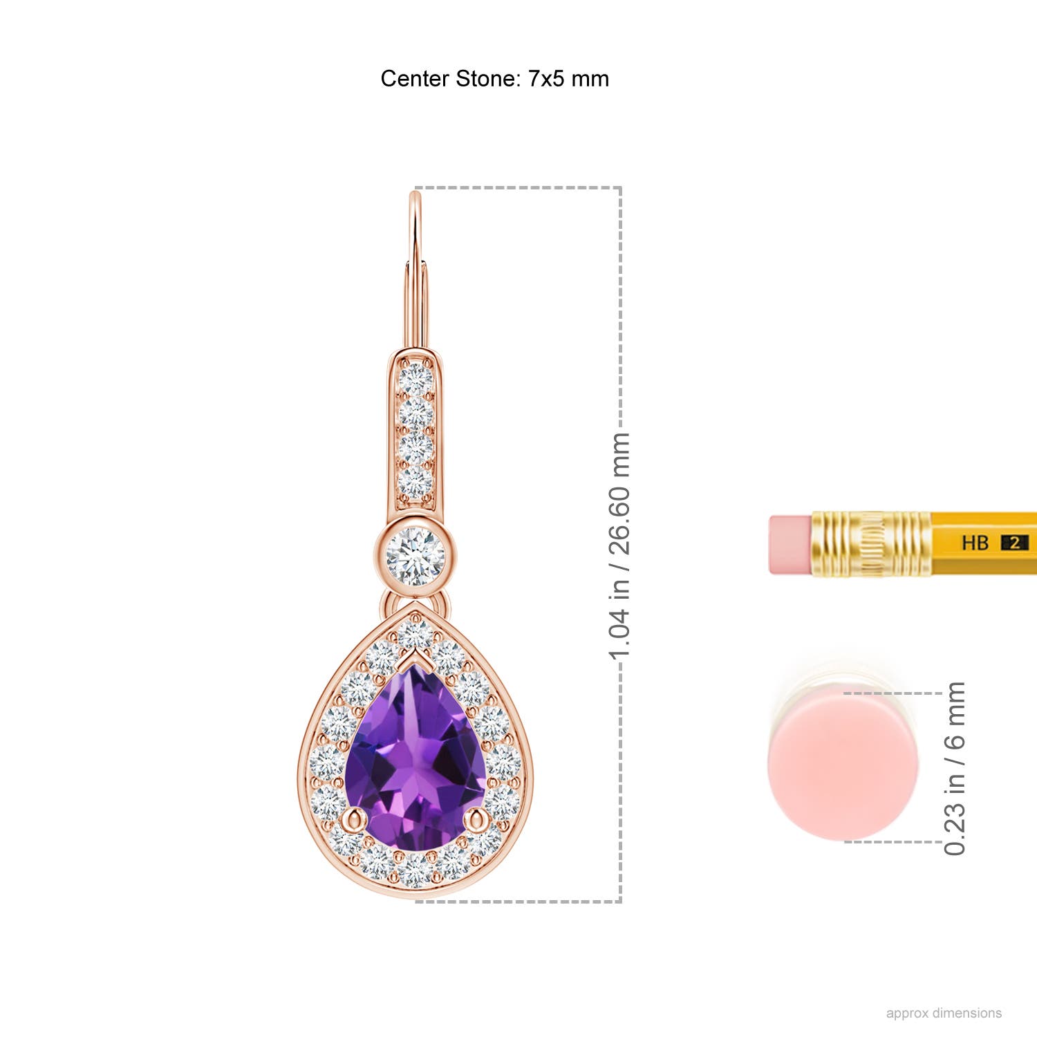 AAAA - Amethyst / 1.66 CT / 14 KT Rose Gold