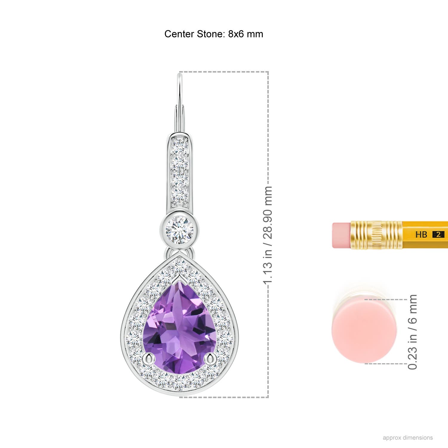 AA - Amethyst / 2.62 CT / 14 KT White Gold