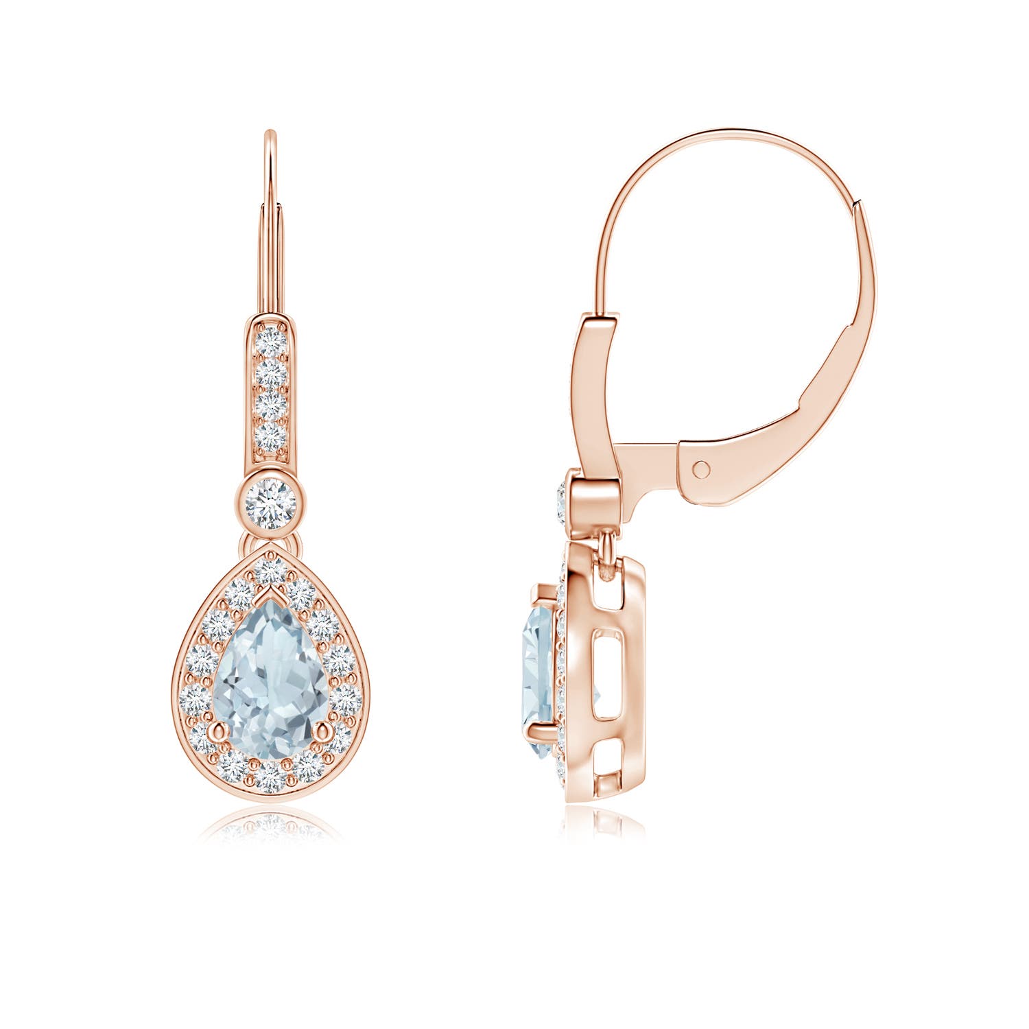 A - Aquamarine / 0.92 CT / 14 KT Rose Gold