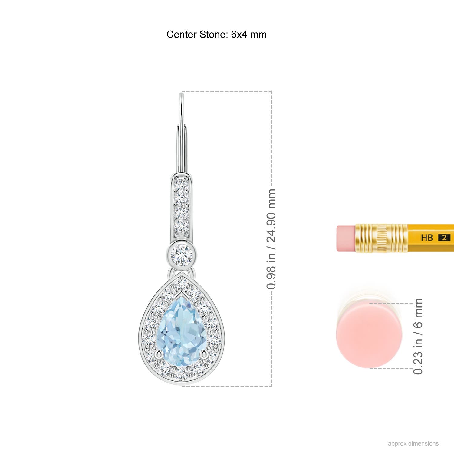 AA - Aquamarine / 0.92 CT / 14 KT White Gold