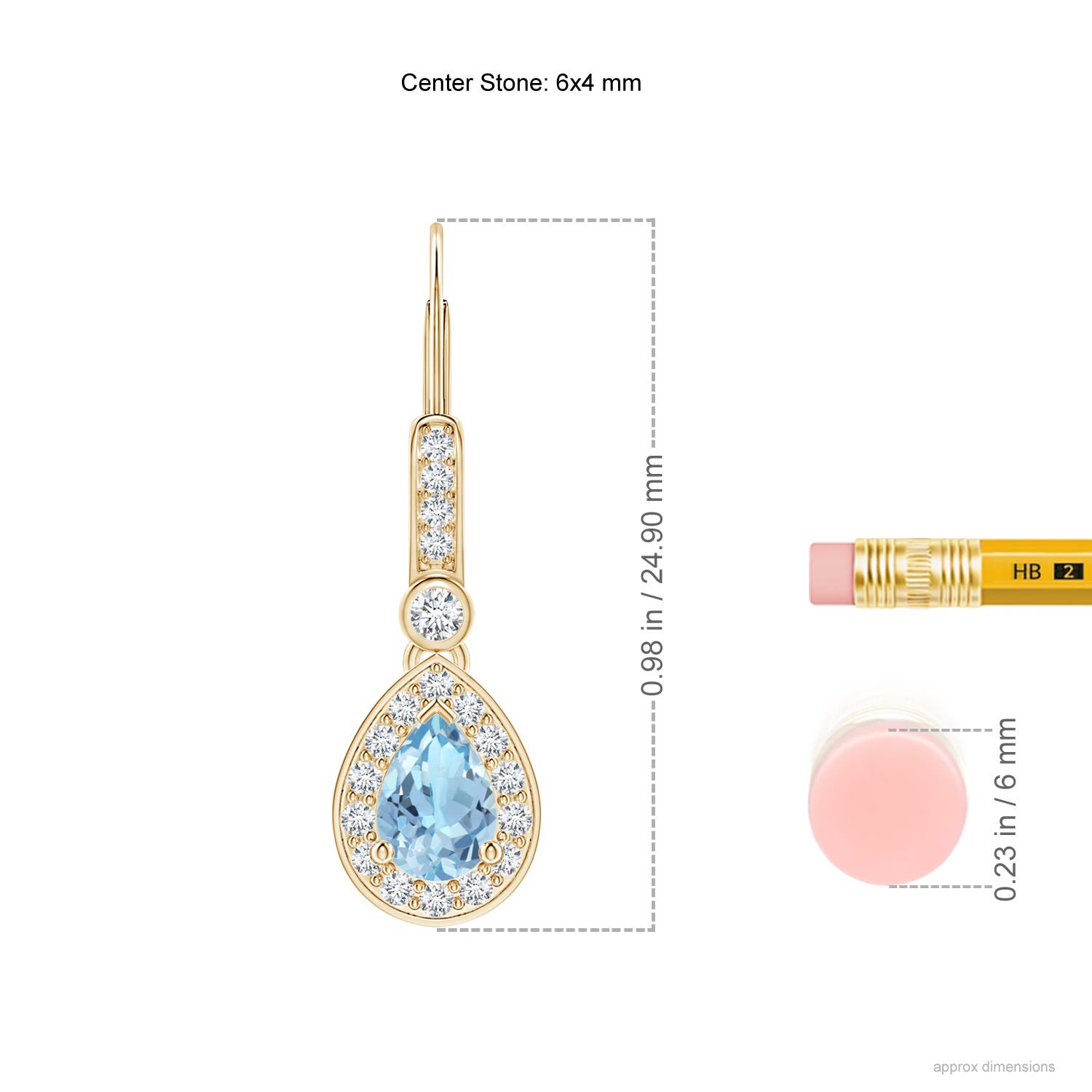 AAA - Aquamarine / 0.92 CT / 14 KT Yellow Gold