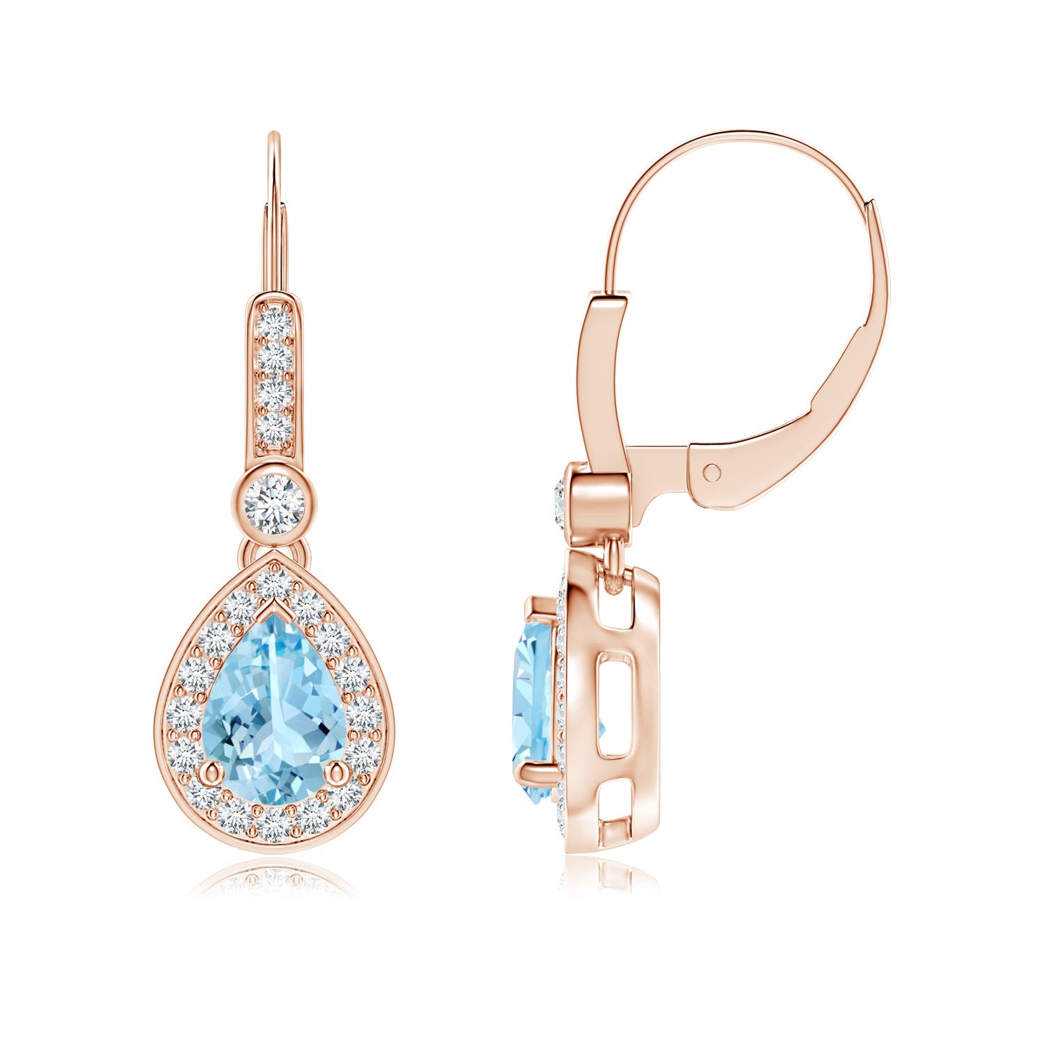 AAAA - Aquamarine / 1.56 CT / 14 KT Rose Gold