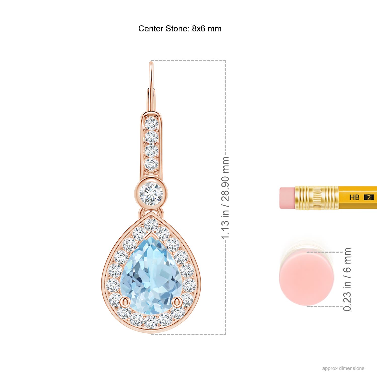 AAA - Aquamarine / 2.32 CT / 14 KT Rose Gold