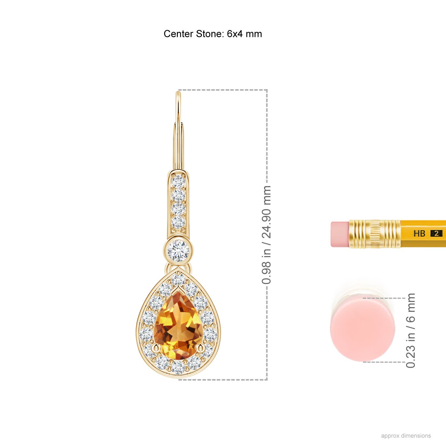 AA - Citrine / 1.02 CT / 14 KT Yellow Gold