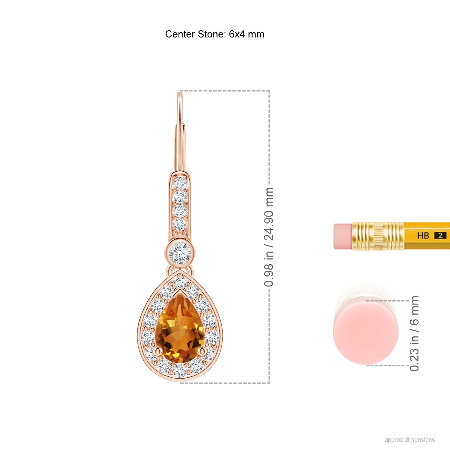 AAA - Citrine / 1.02 CT / 14 KT Rose Gold