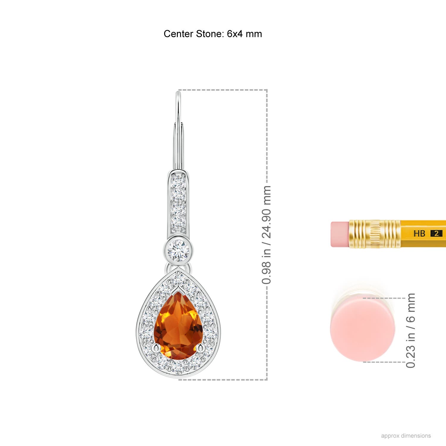 AAAA - Citrine / 1.02 CT / 14 KT White Gold