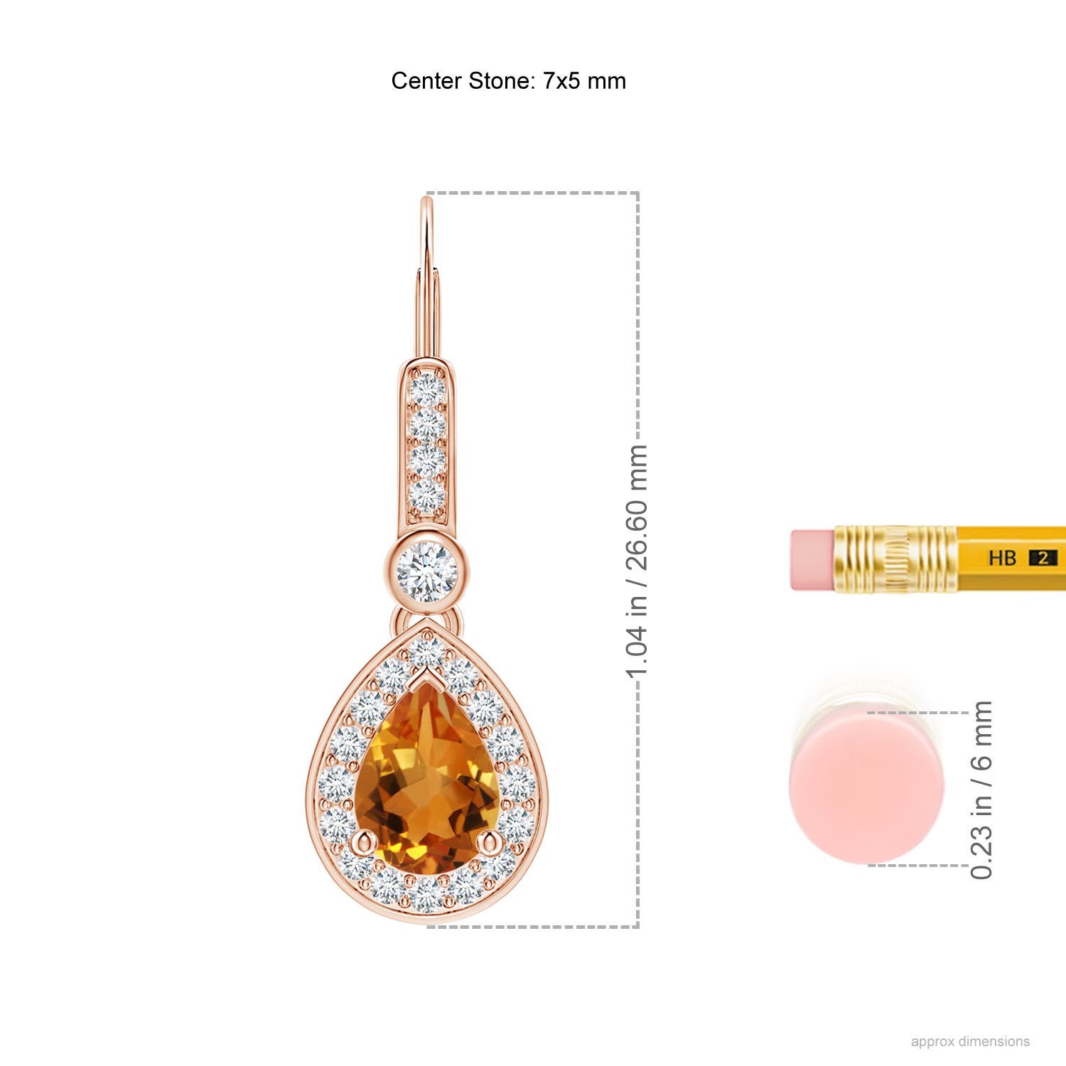 AAA - Citrine / 1.66 CT / 14 KT Rose Gold