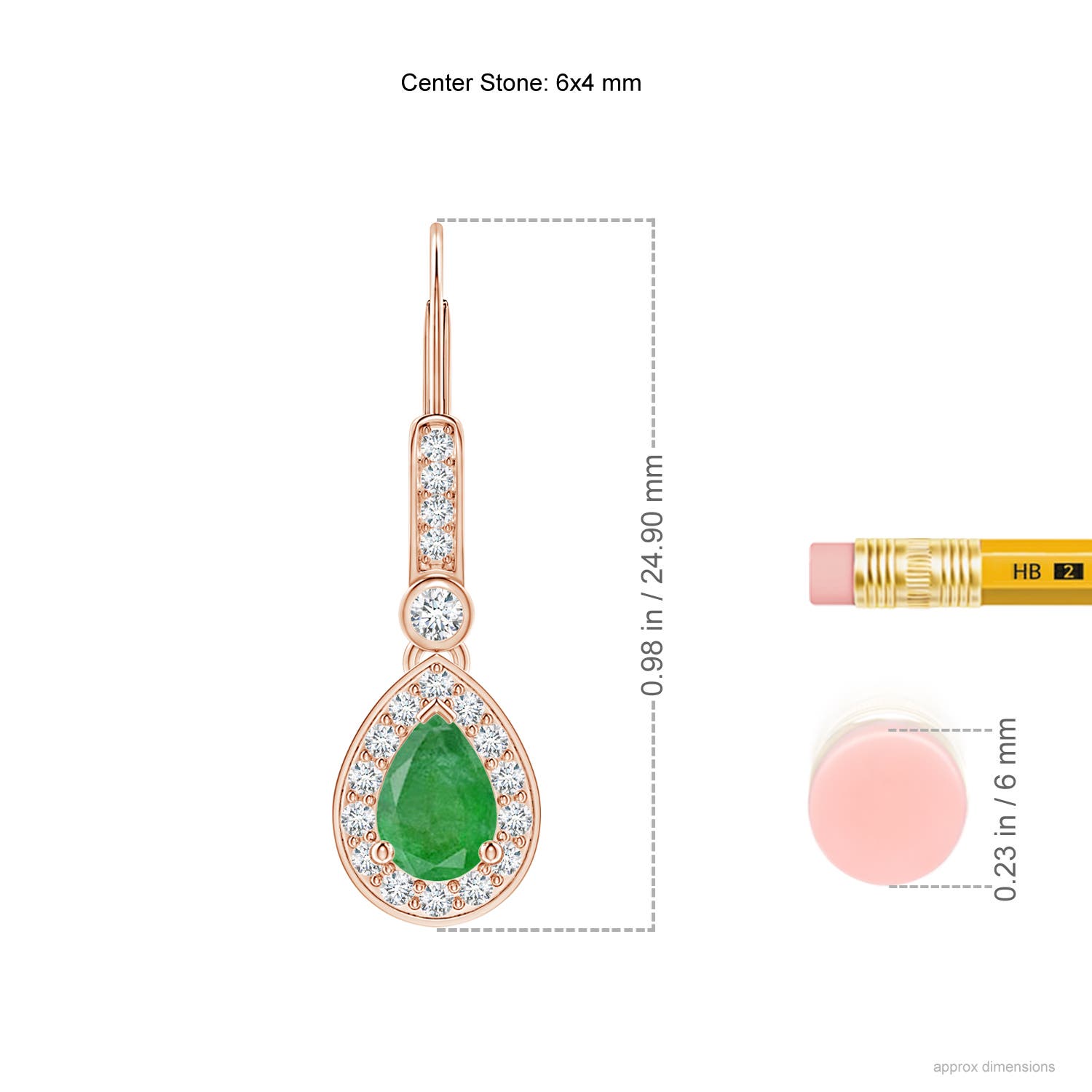 A - Emerald / 1.02 CT / 14 KT Rose Gold