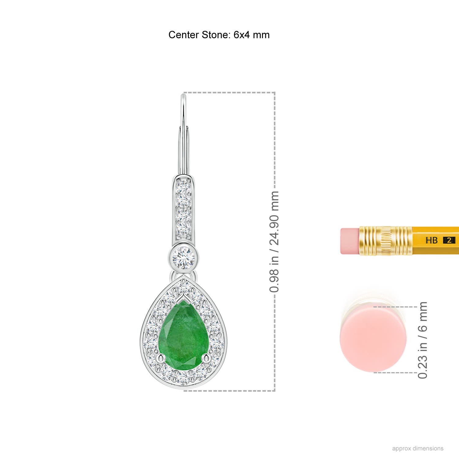 A - Emerald / 1.02 CT / 14 KT White Gold