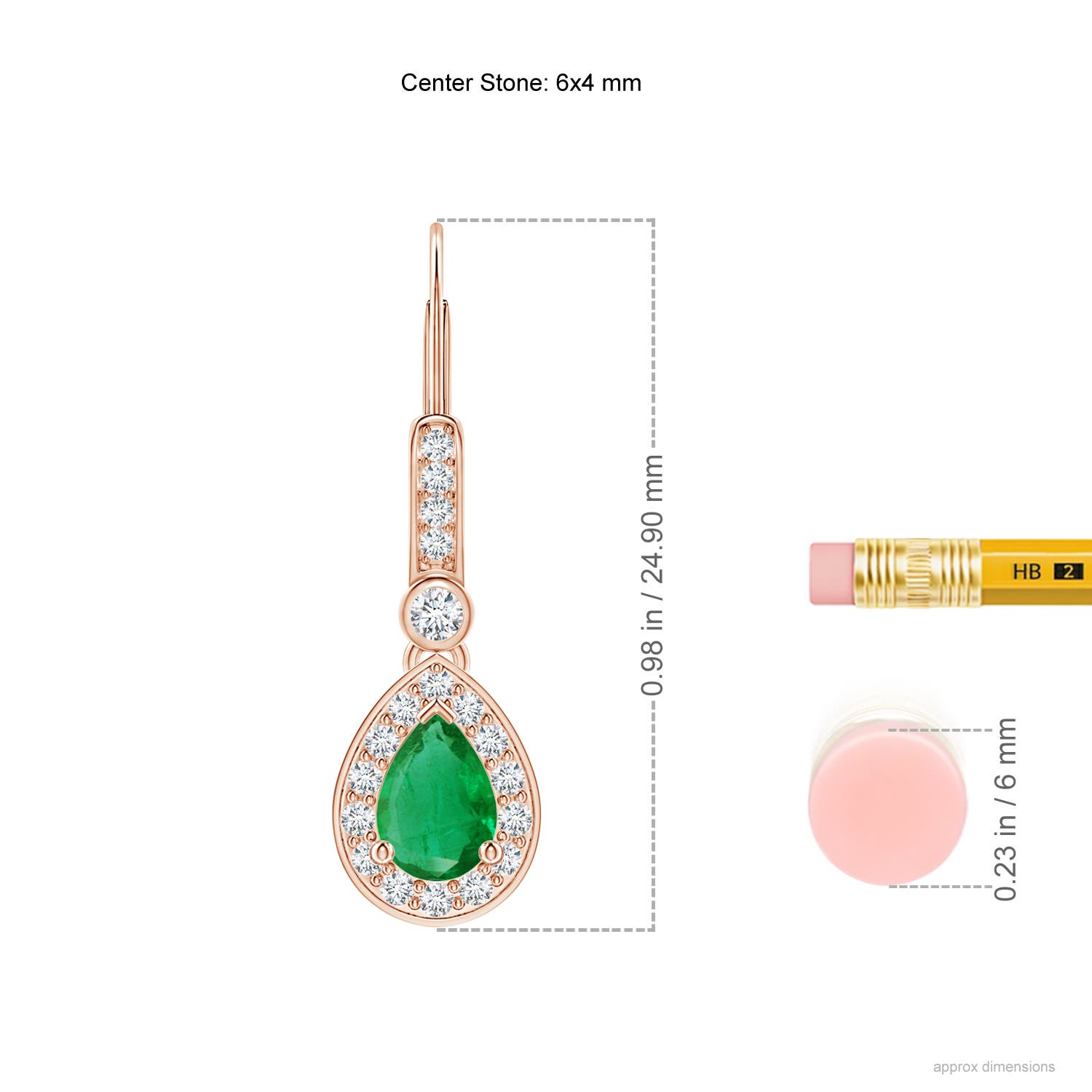 AA - Emerald / 1.02 CT / 14 KT Rose Gold