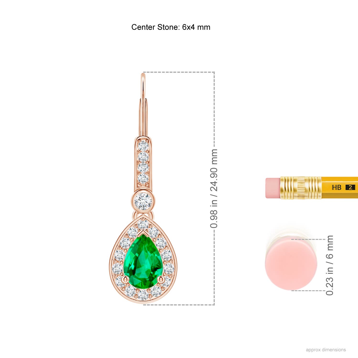 AAA - Emerald / 1.02 CT / 14 KT Rose Gold