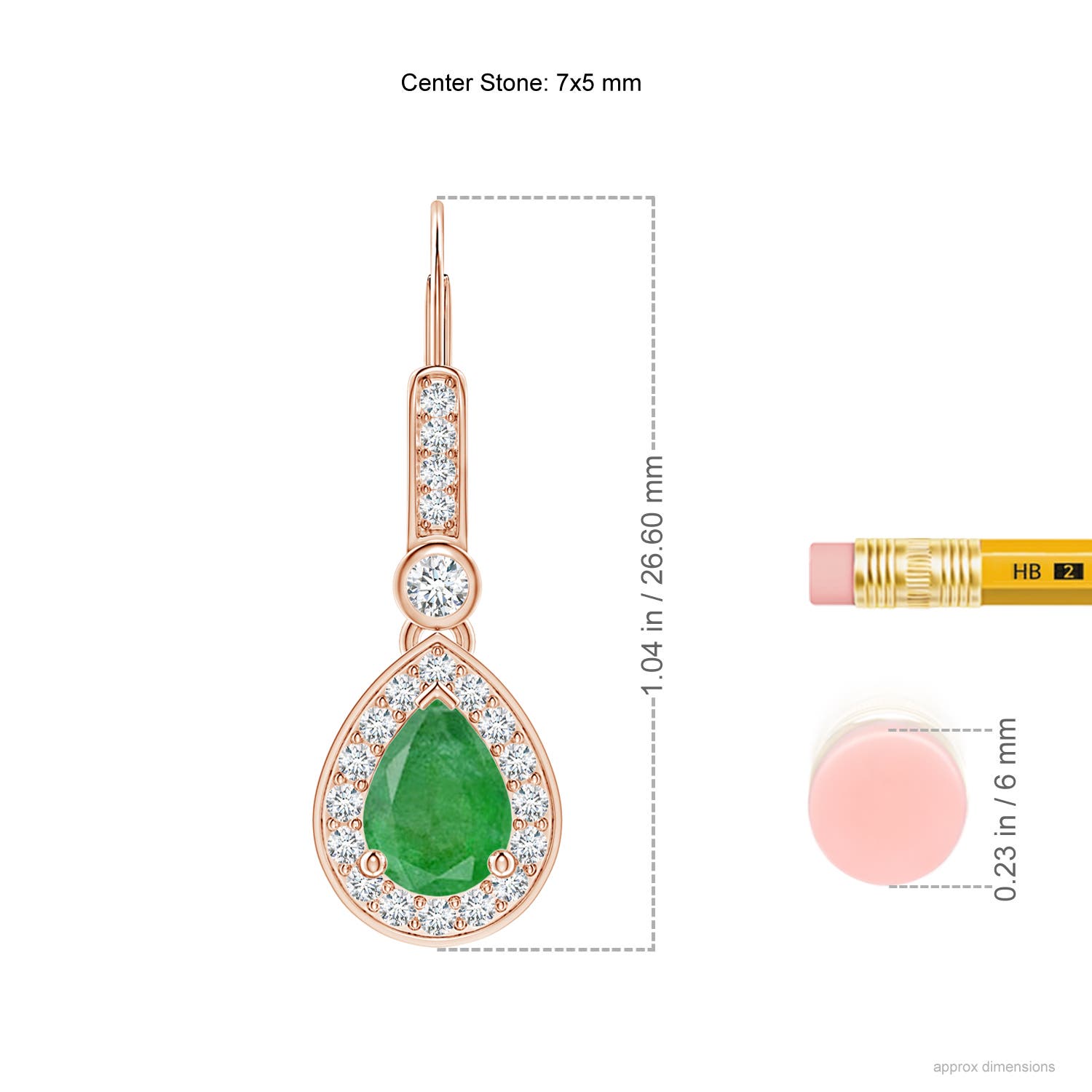 A - Emerald / 1.66 CT / 14 KT Rose Gold