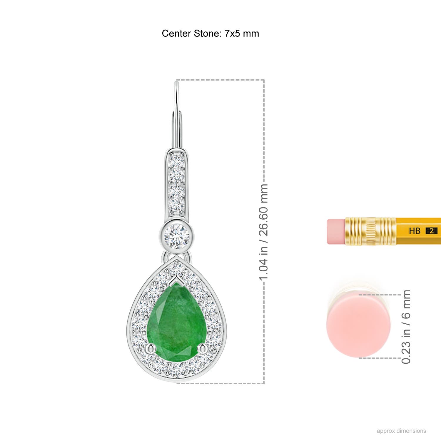 A - Emerald / 1.66 CT / 14 KT White Gold